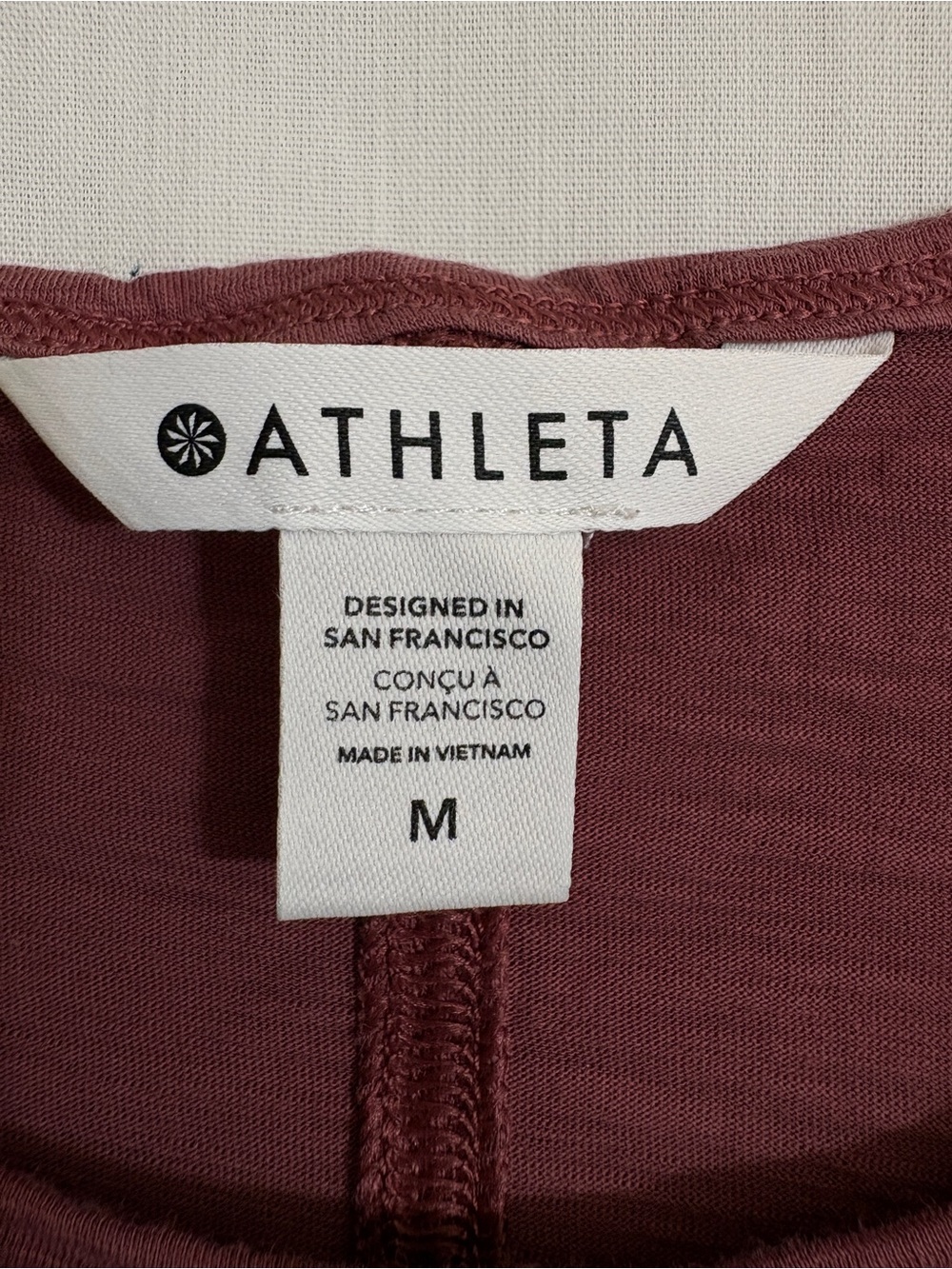Athleta Essential Slub Tee Rosewood Red Medium Supima Cotton Short Sleeve - Picture 4 of 6